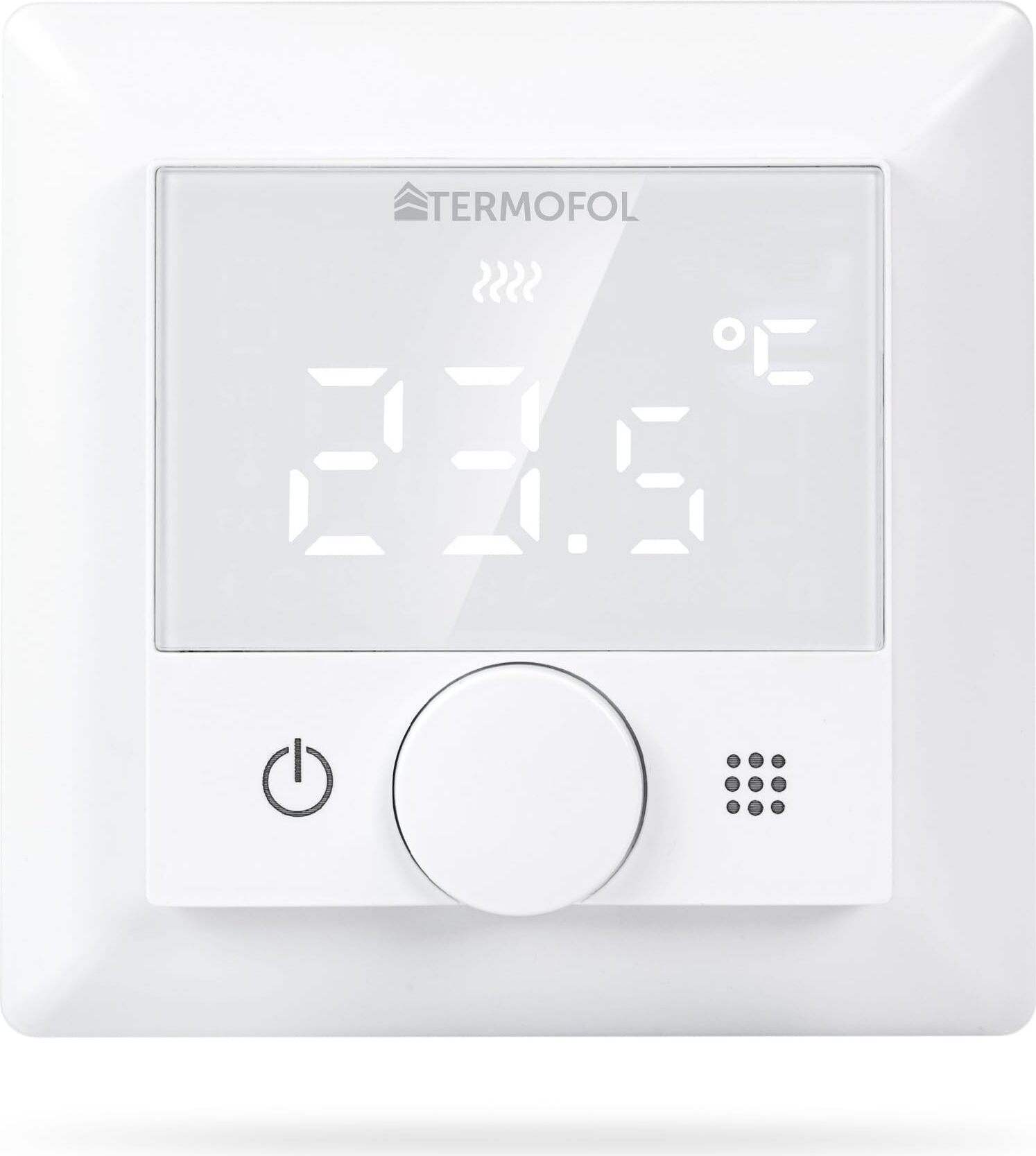 Termofol Heizungsthermostat, Heizkörperthermostat IP20, Thermostat für Heizfolie Fußbodenheizung, TF-H5 Weiß