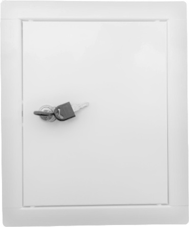 Sonstige Revisionsklappe Revisionstür: 10x10 Weiß mit schloß Wartungsklappe Stahlblech