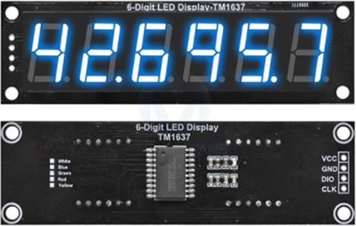 Funduino LED-Segmentanzeige, 6 Stellen, TM1637, 0.56" - 5 Farben Farbe: Blau LED-Segmentanzeige, 6 Stellen, TM1637, 0.56" - 5 Farben : Blau