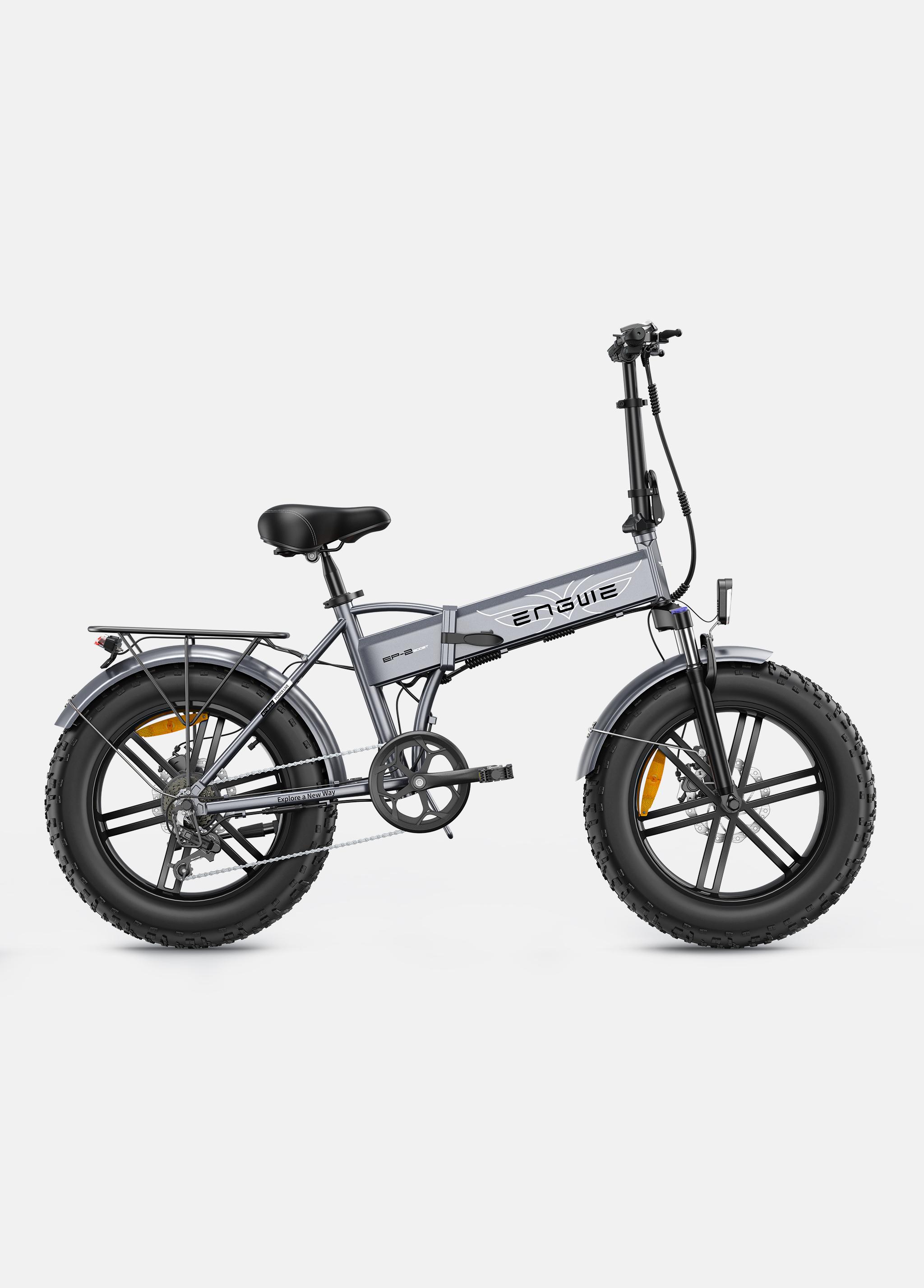 E Bike, E-bike skladací bicykel s 20x4.0 palcovými pneumatikami, 48V 13Ah odnímateľná batéria, SHIMANO 7 rýchlostí s LCD displejom, až 120 km skladací bicykel šedý
