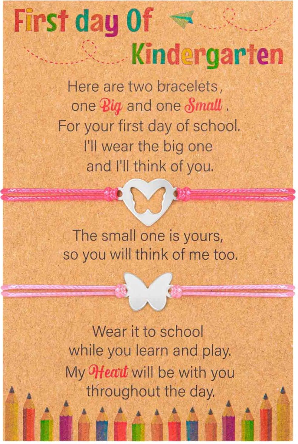 Jormftte Schulkind Armband Mädchen Junge Geschenke zur Einschulung, Schulanfang Armband, Armbänder Einschulung Geschenk Karte Schulanfang Geschenke,für Mädchen Frauen Mutter Töchter ,Schulanfang Geschenk KAU-HT-LR-CPK-20260105-10