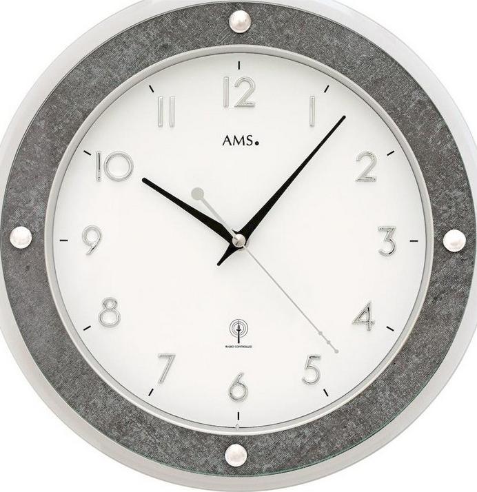 moderne Wanduhr Gehäusedurchmesser: 31 cm - AMS Modell: 5566