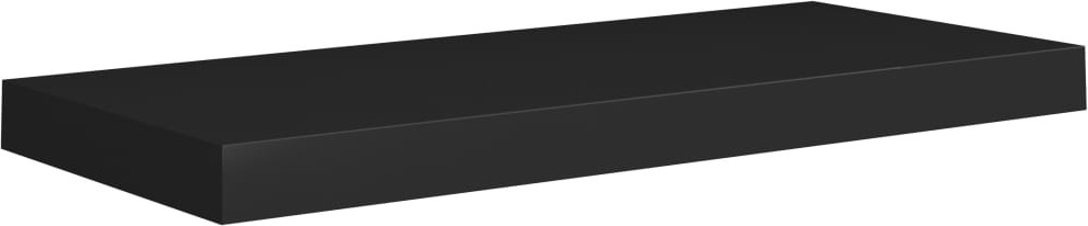Scaffale A Parete Con Cassetto Nero 60x23,5x10 Cm In MDF E Metallo - Carico 10 Kg, Montaggio Incluso