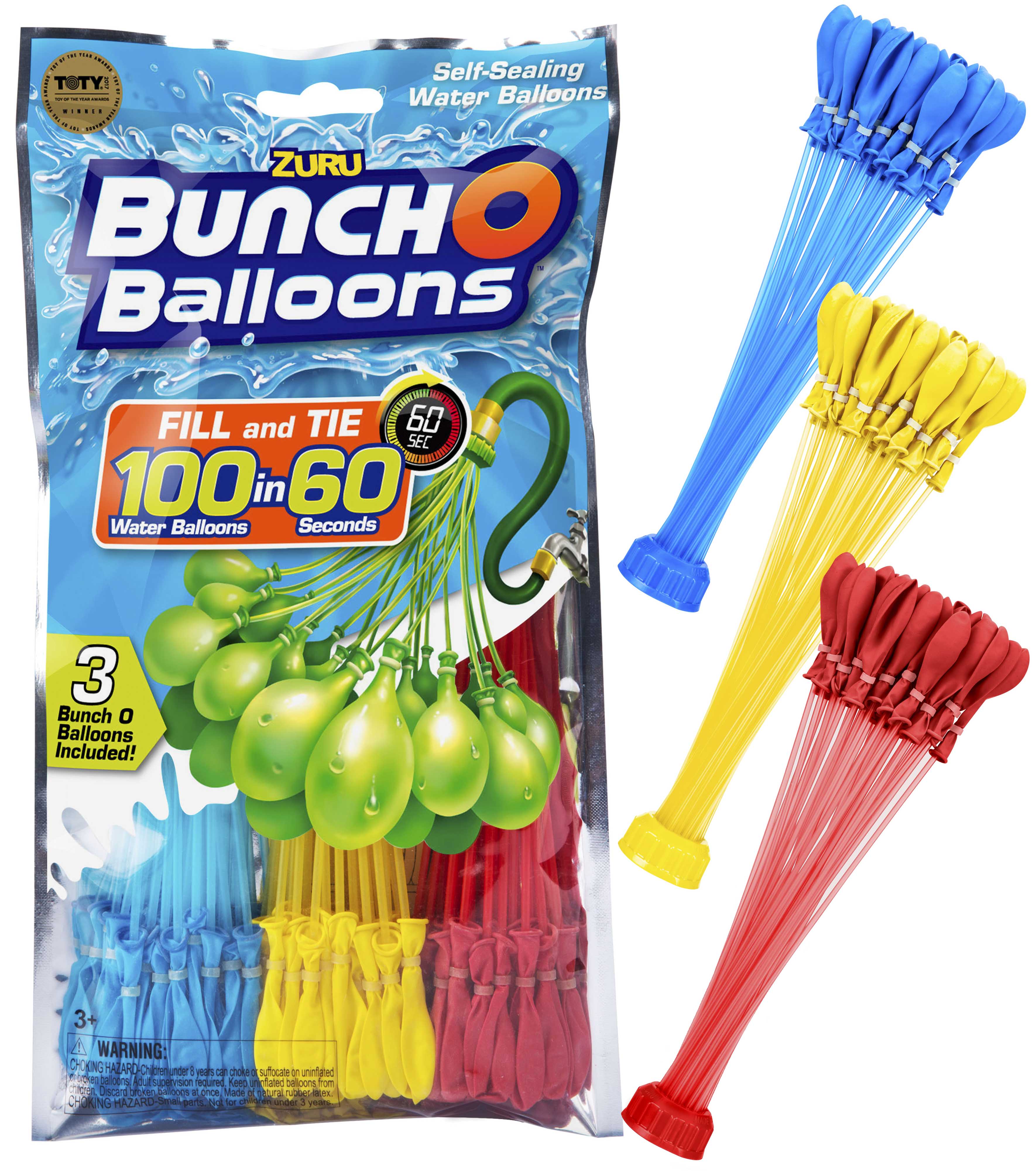 Zuru Bunch O Balloons 105 Wasserbomben mit selbstschließendem Schnellfüllsystem 