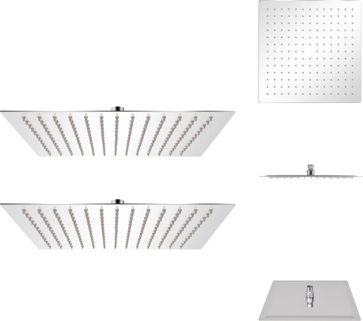vidaXL Regenduschköpfe 2 Stk. Edelstahl 30 x 30 cm - Duschköpfe TLS275941
