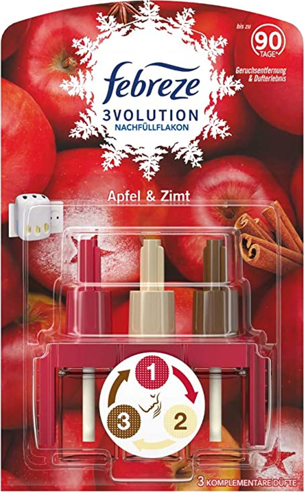 febreze Nachfüllflakon 3Volution, Apfel-Zimt Lufterfrischer
