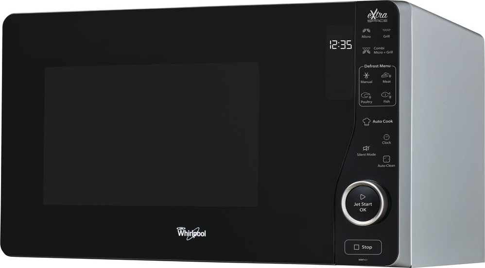 Whirlpool MWF 421 SL Kochfeld - Mikrowelle (Kochfeld, Kombi-Mikrowelle, 25 L, 800 W, Tasten, Schwarz, Silber) 858742199890