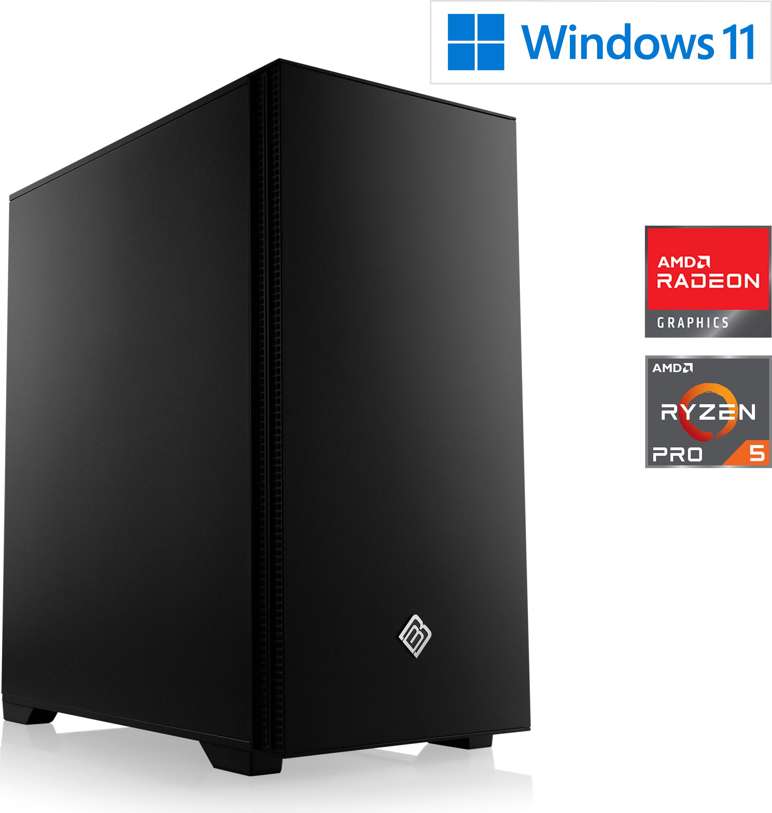 Desktop-PC M12850H / AMD Ryzen 5 Pro 5655G, 6x 3900 MHz / AMD / 16 Go DDR4 RAM / M.2 SSD 1000 GB - Windows 11 Home