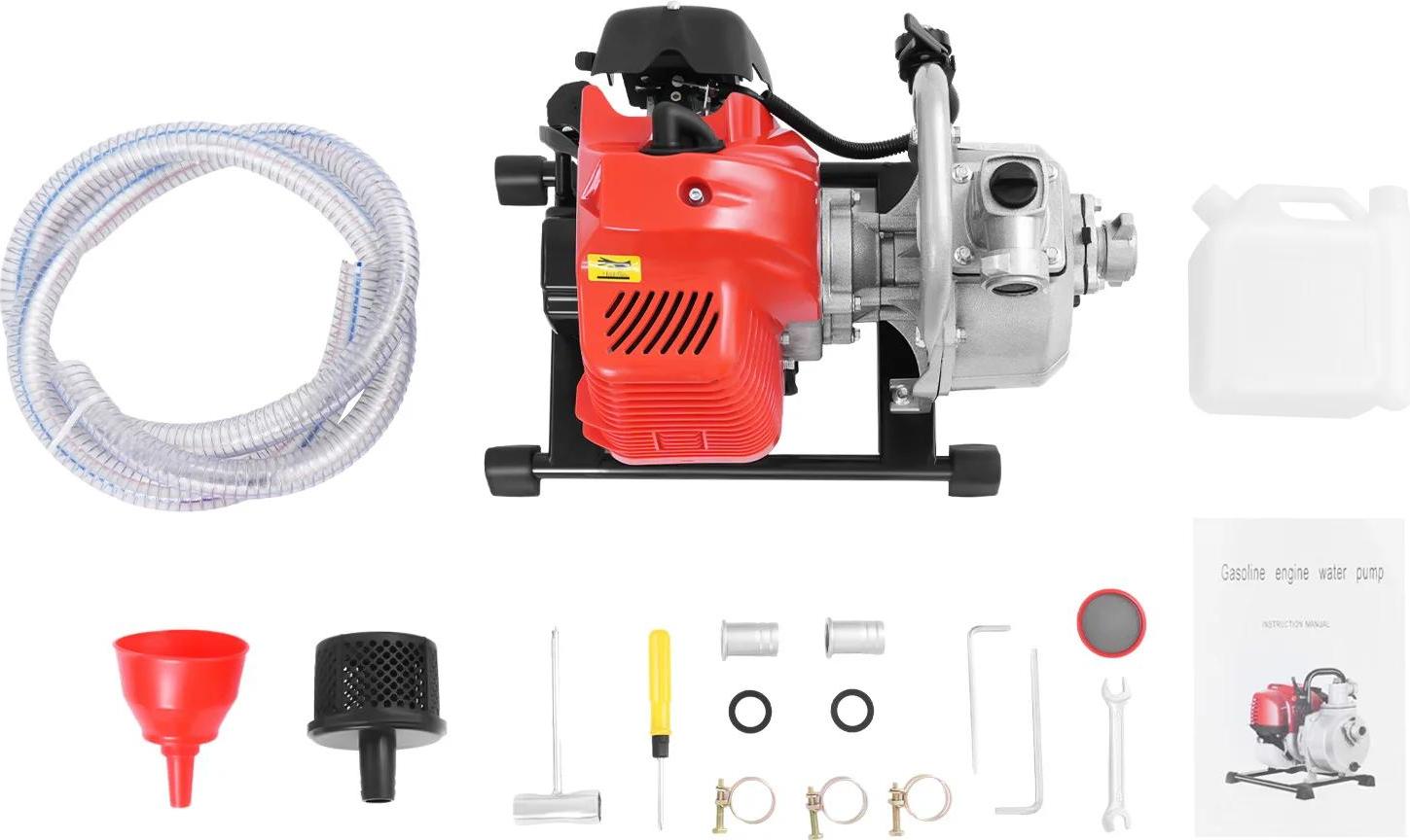StarTech Benzin-Wasserpumpe - Tragbare 2-Takt 43 cm³ Wasserförderpumpe - Gartenbewässerung - Entwässerung - Wasserförderung - Landwirtschaft