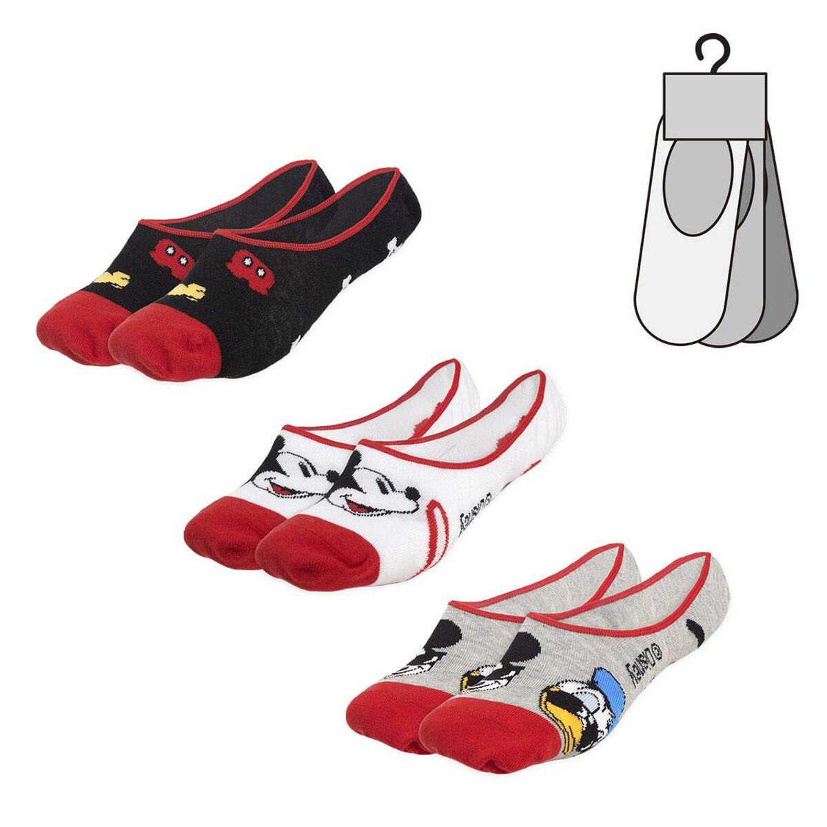 Socken Mickey Mouse Unisex 3 Paar - 41-46 2200009436-C81-T414