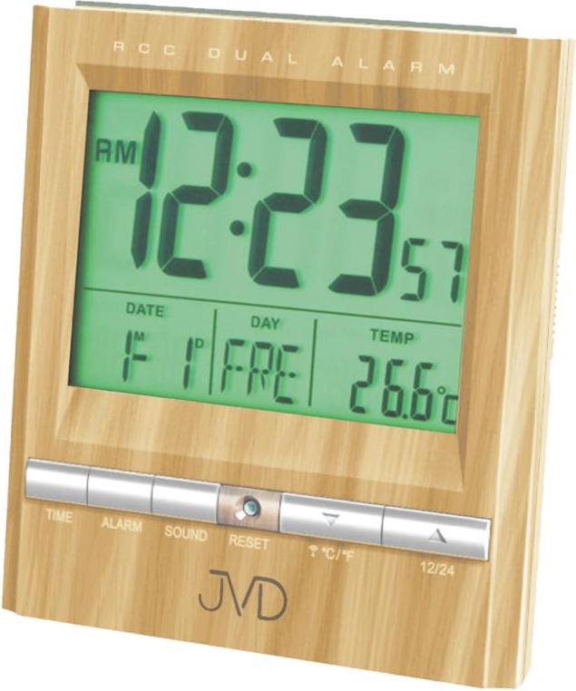Funkgesteuerter Digitalwecker JVD RB 92.4, 10cm