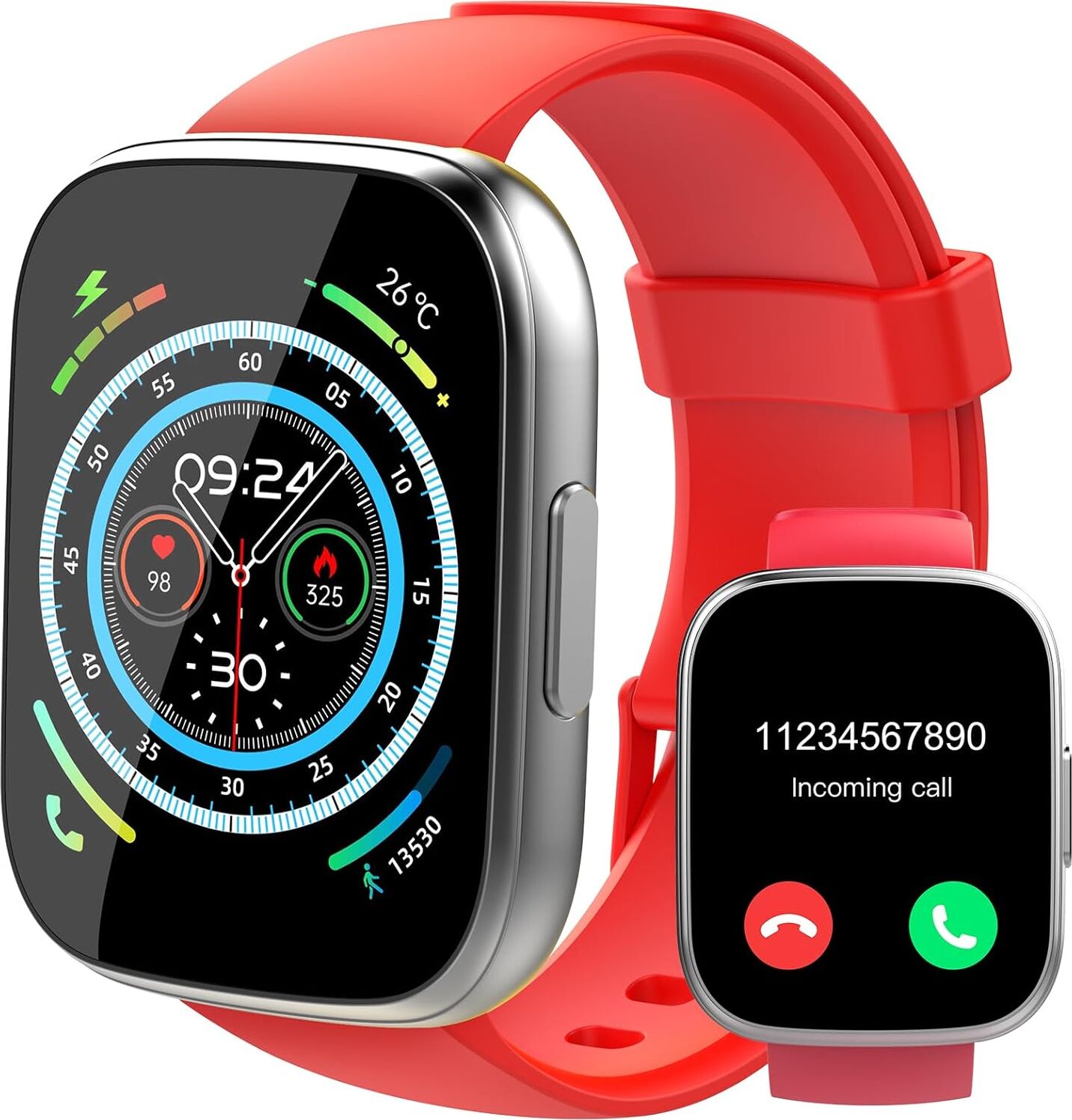 SmartWatch -Muži ženy 1,95 palca HD Fitness hodinky Funkcia Smart 112+ športových režimov Srdcová frekvencia Burner Monitor spánku IP68 Vodotesný Android