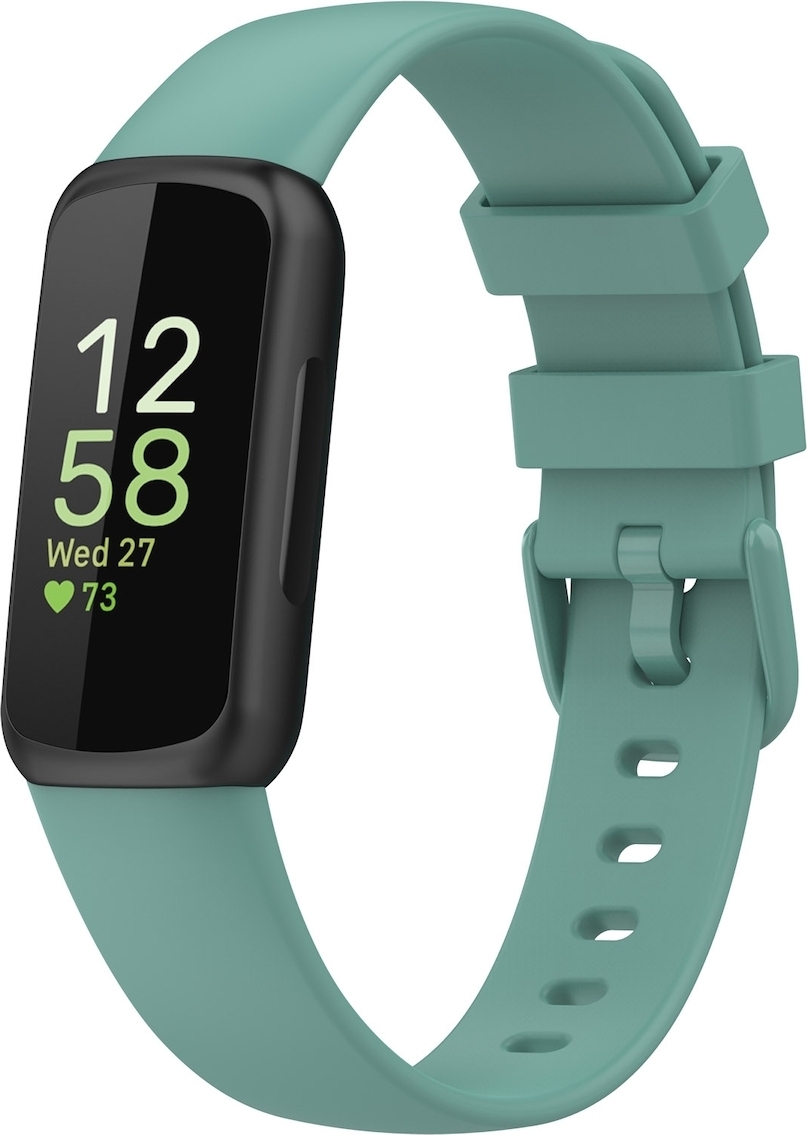 Pre Fitbit Inspire 3 jednofarebné silikónové hodinky veľkosť L zelená náhradný náramok inteligentné hodinky