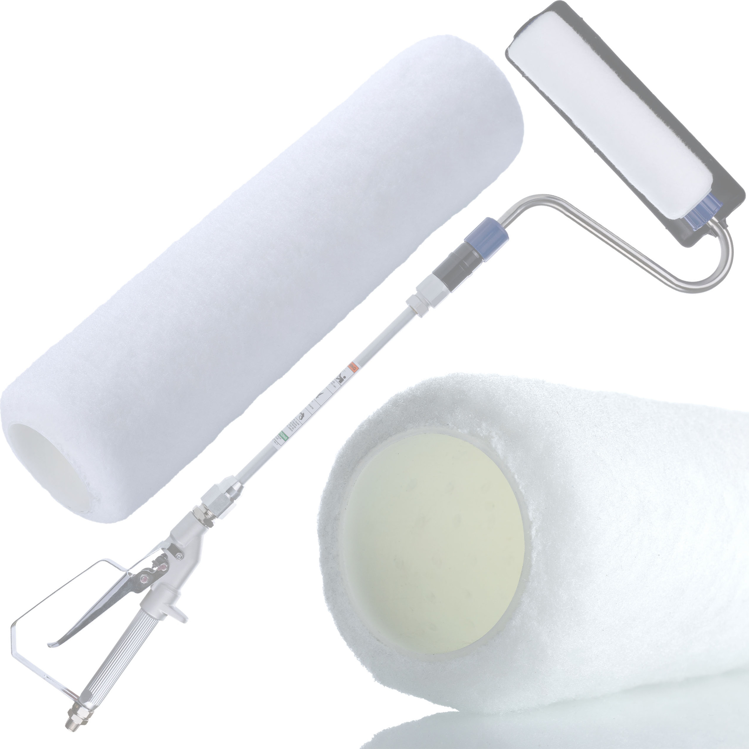ROSFIX Farbwalze 25cm für Airless Farbspritzgerät – Gleichmäßiger Farbauftrag | 25 cm Breite | Effizientes Malen ohne Sprühen
