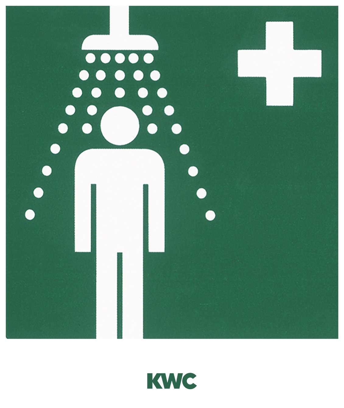 KWC AR Sicherheitszeichen, Notdusche, Klebefolie 2000101152