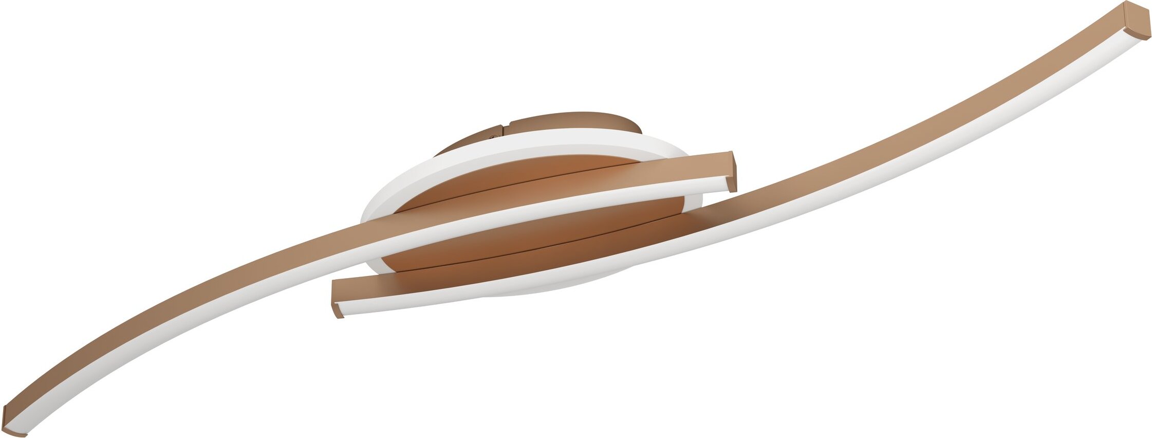 EGLO LED Deckenlampe Lungolago, Deckenleuchte für Büro und Küche, Bürolampe Decke, Küchenlampe aus Metall in Bronze, neutralweiß, 74 cm 901221