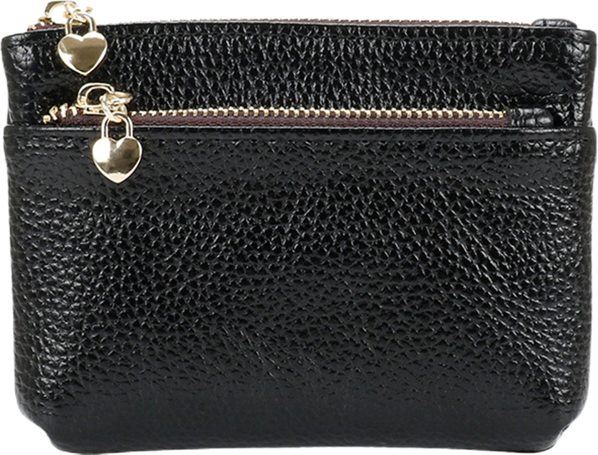 Bremen Kurze Brieftasche mit Reißverschluss und Quaste, zarte Nähte, feine Textur, handgehaltener Kreditkartenhalter, quadratisch, Mini-Geldbörse für Damen, Accessoire für Damen 3577573