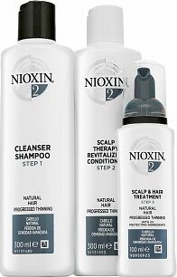 Nioxin System 2 Vernostná sada proti vypadávaniu vlasov 300 ml + 300 ml + 100 ml