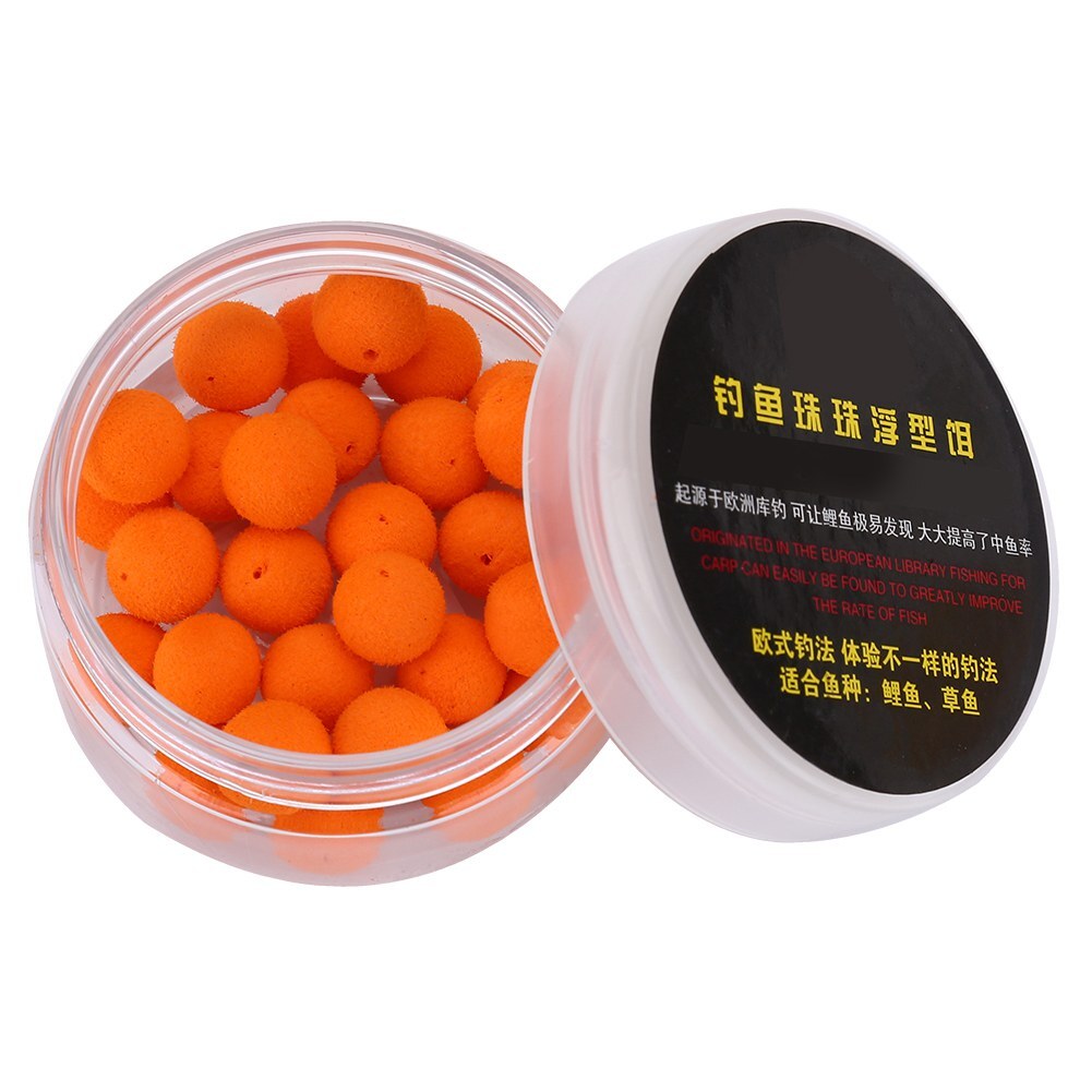 Cocosity 30Stück/Los Karpfenfischen Schaumstoff Pop Up Soft Pellets Köder Schwimmende Köder (Orange 12mm)
