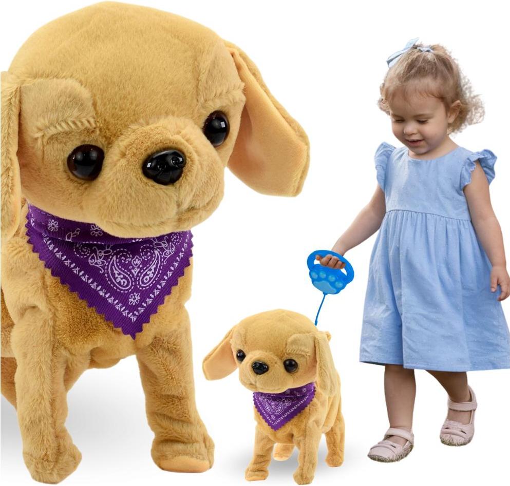 SklepLolki Lolex | Interaktiver Hund - mit Leine - 30 cm - Lernspielzeug - Realistische Bewegungen - Für Kinder ab 3 Jahren