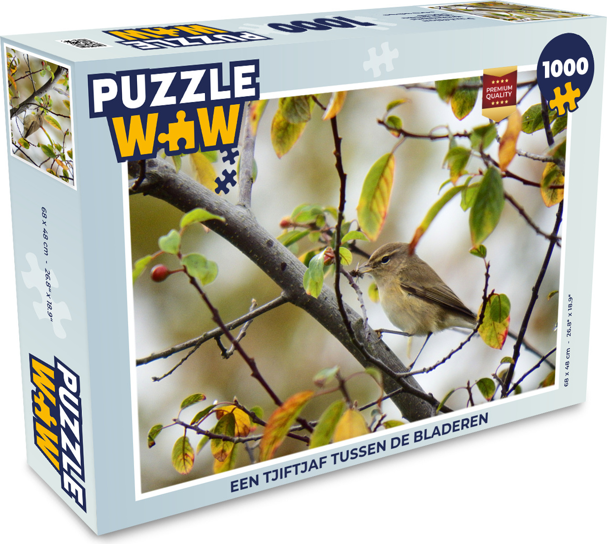 MuchoWow® Puzzle 1000 Teile Ein Zilpzalp inmitten der Blätter - Erwachsene - Rätsel 136|3724879