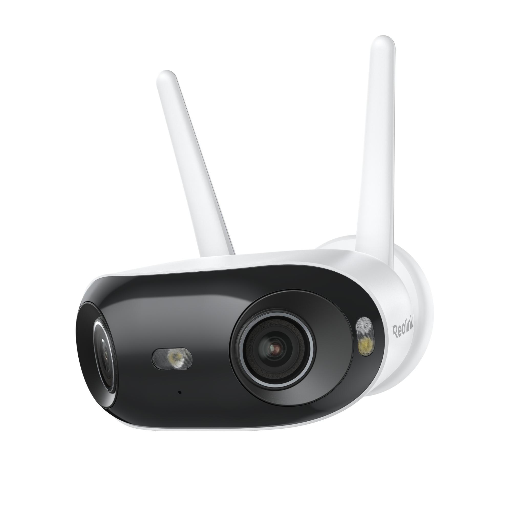 Reolink Elite WiFi, 4K 8MP zásuvná sledovacia kamera, dvojitý objektív, dvojpásmová Wi-Fi 6, 180° panoramatický pohľad, farebné nočné videnie, inteligentná detekcia