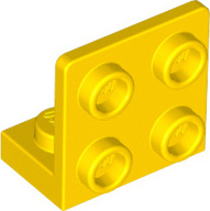 LEGO uholník: 25 konzol 1x2/2x2, 90°, žltá