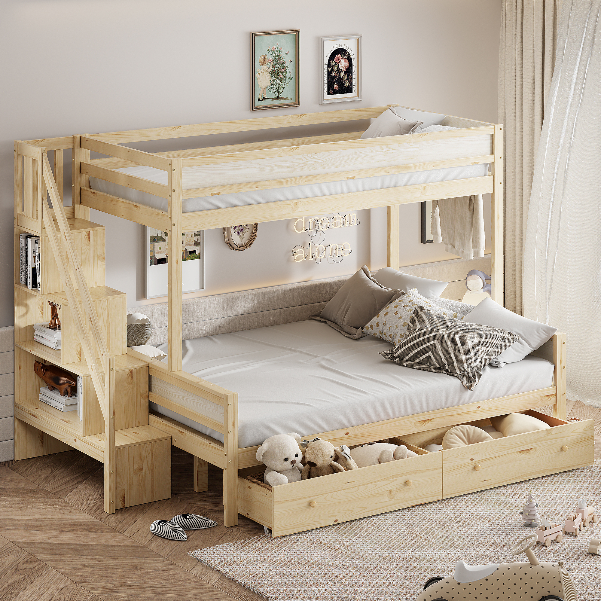 Flieks poschodová posteľ 90x200/140x200cm s 2 | Kaufland.sk