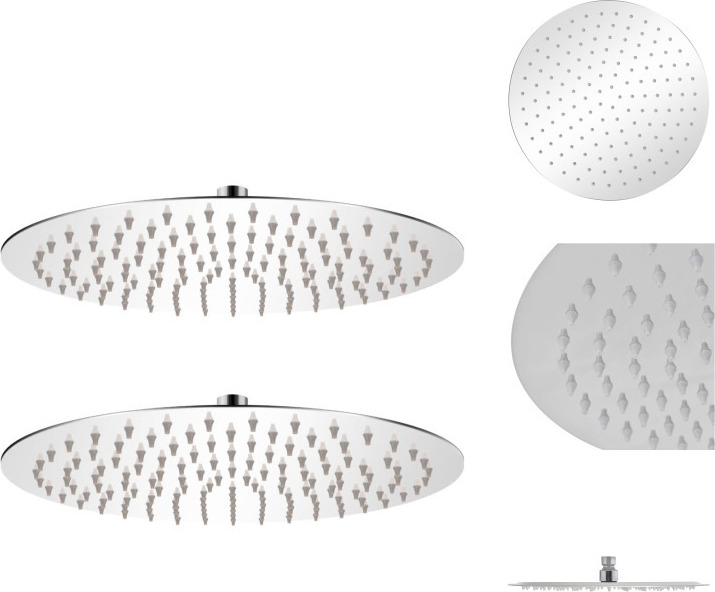 vidaXL Regenduschköpfe 2 Stk. Edelstahl Ø 30 cm - Duschköpfe TLS275936