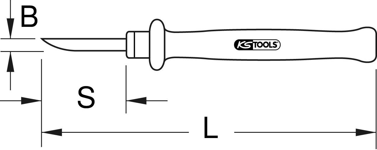 KS Tools Guttaperchamesser mit Schutzisolierung, 250mm, 117.1326