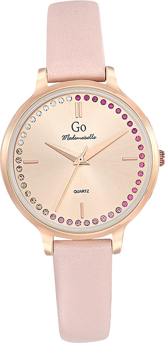 Girl Only dámske náramkové hodinky ružové analógové Mademoiselle s koženým remienkom D2UGO699496