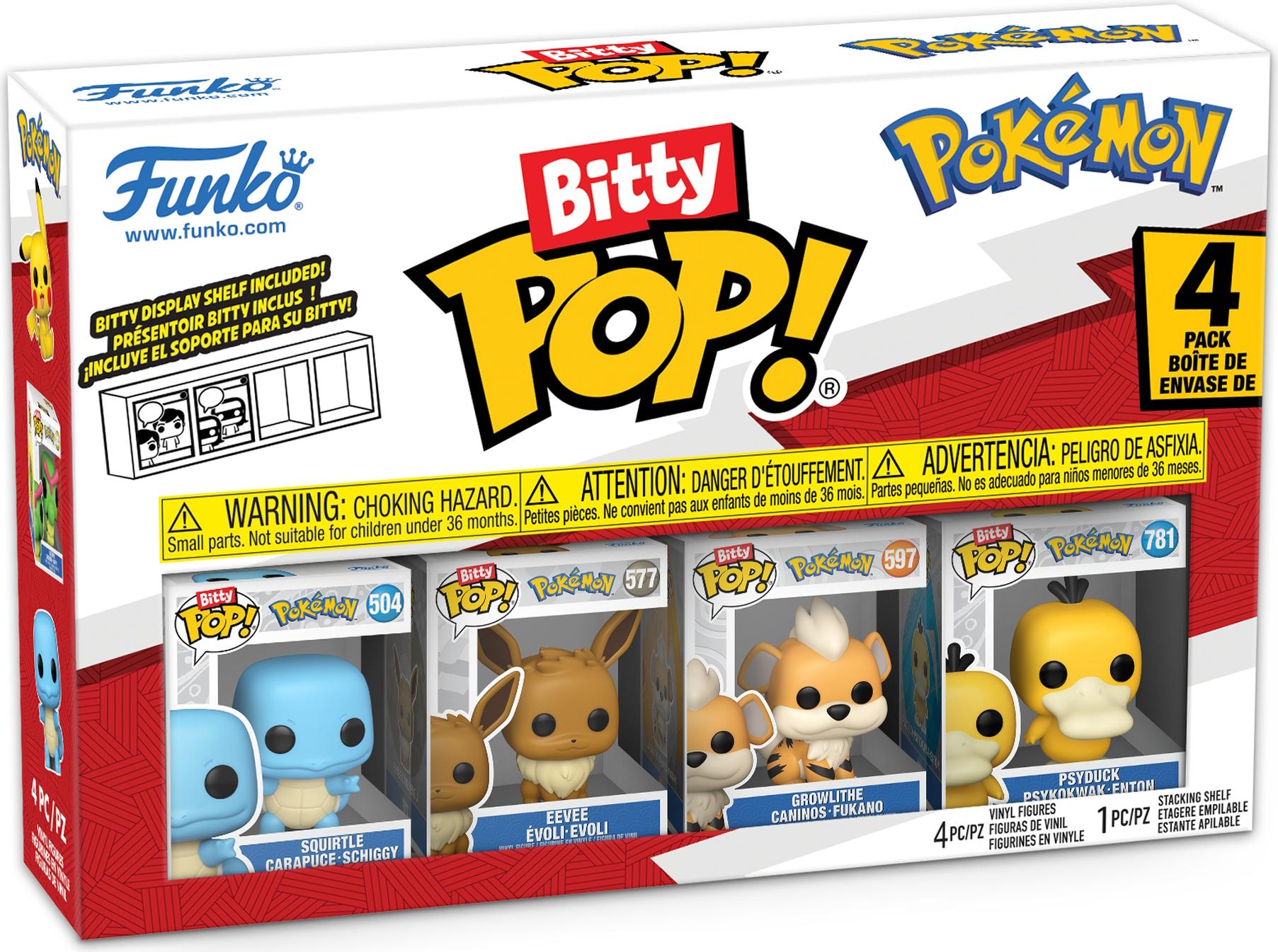 Pokémon - Schiggi Evoli Fukano Enton Bitty Pop! Funko FK81135