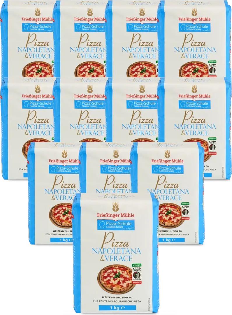 BIELMEIER Pizzamehl La Varace neapol 12 Stück a 1kg Küchenmeister SET210327-12