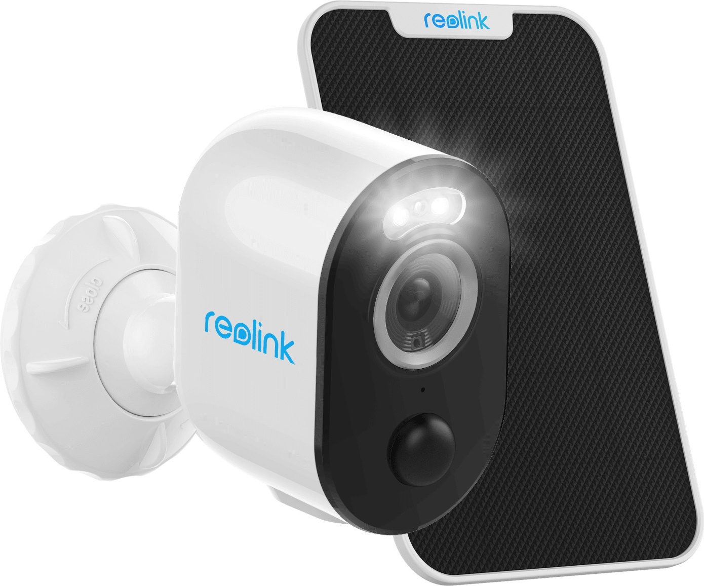 Reolink 2K 4MP batériová bezdrôtová monitorovacia kamera Argus 3 Pro so solárnym panelom, 2,4 GHz/5 GHz Wi-Fi, detekcia osôb a vozidiel, reflektor pohybu, biela