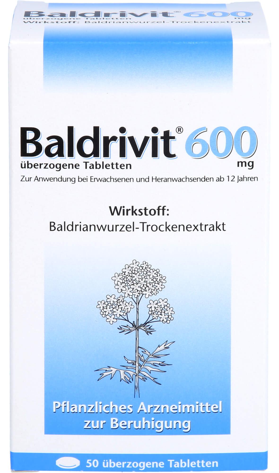Rodisma-Med Pharma GmbH Baldrivit 600 mg Tabletten zur Beruhigung, 50 St. Tabletten 00432343