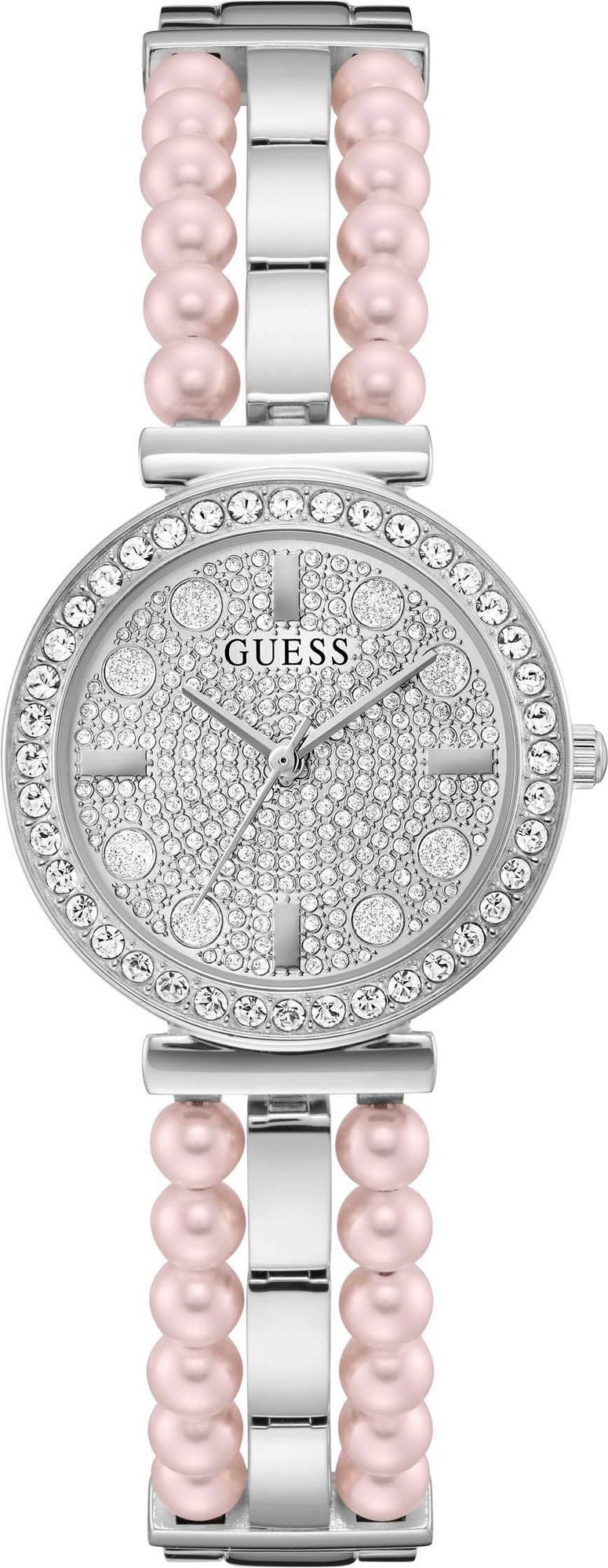 Guess Dámske náramkové hodinky Gala striebornej farby GW0531L1 30 mm