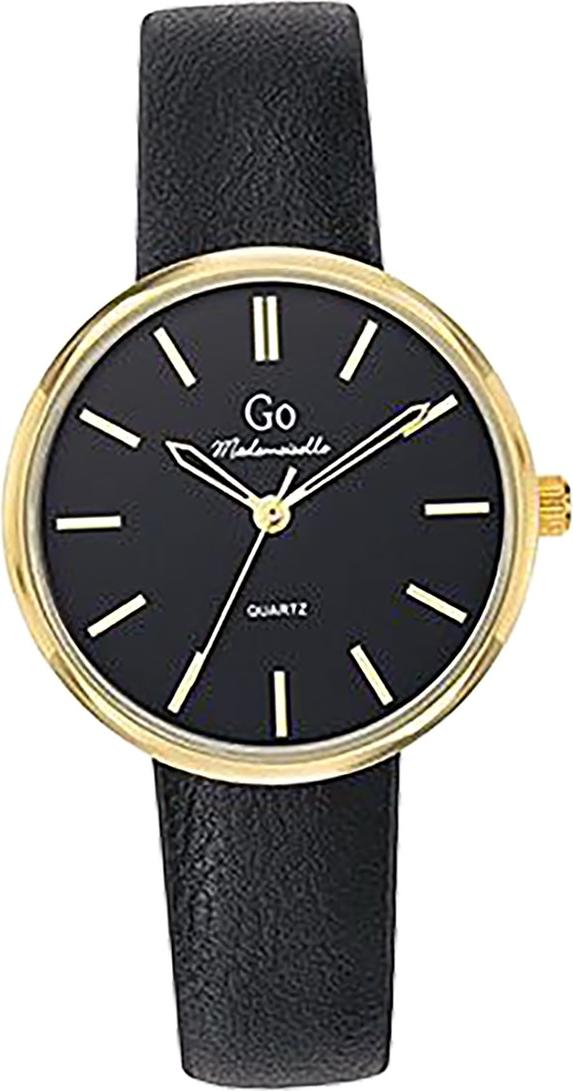 Len dámske náramkové hodinky Girl Only čierne analógové Mademoiselle s koženým remienkom D2UGO699505