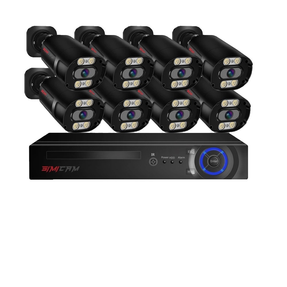 Bezpečnostný systém, rozlíšenie 4K Ultra HD, farebné nočné videnie, žiadne, 8CH NVR 8 CAMERA