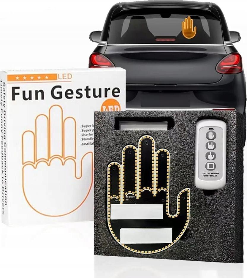 EDIBAZZAR | Auto LED Hand, Signalgesten, Mittelfinger 0000_EL113
