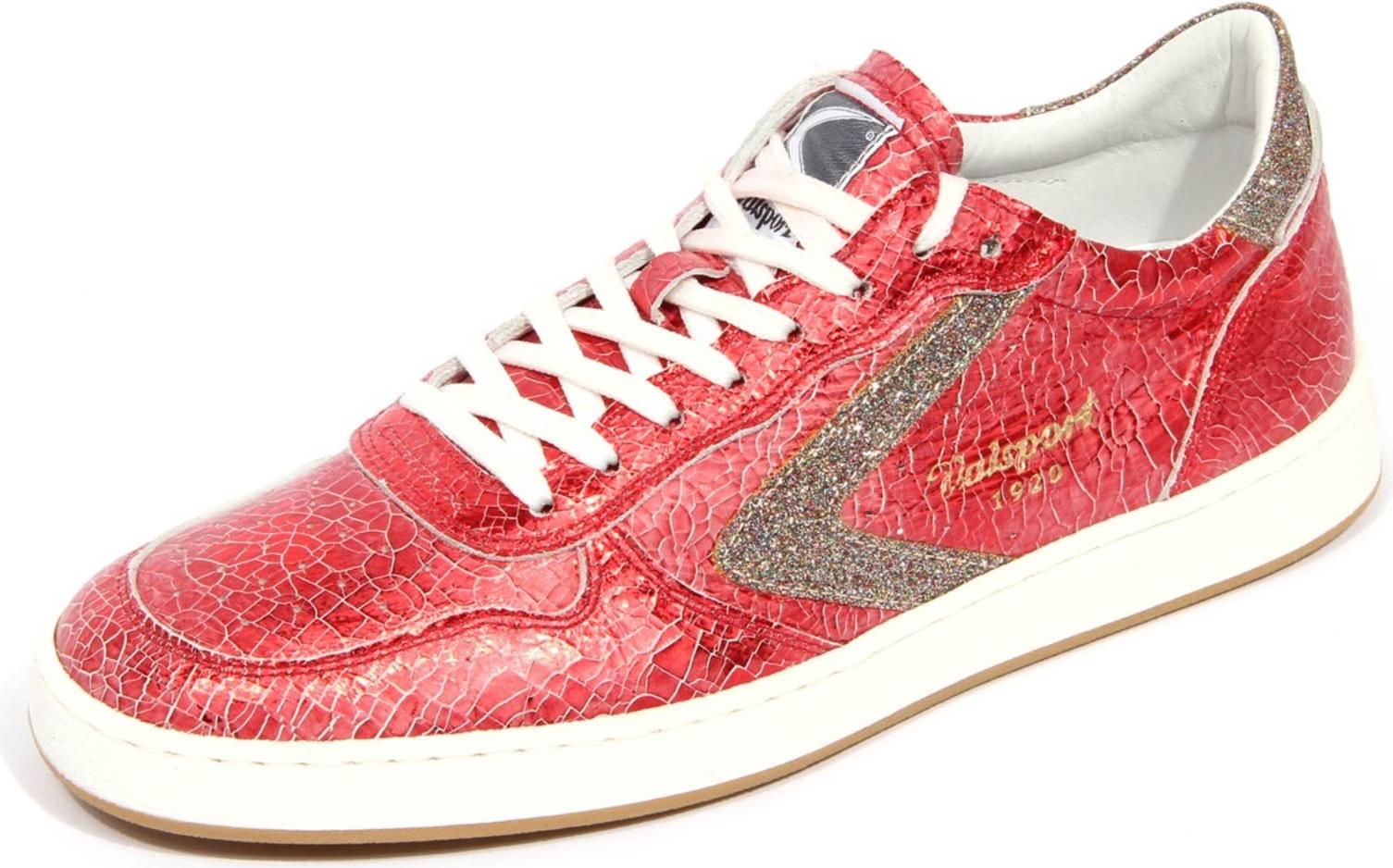 H0734 sneaker donna VALSPORT Frauen NEW DAVIS CRACK LAMINA geknackt Lederschuhe