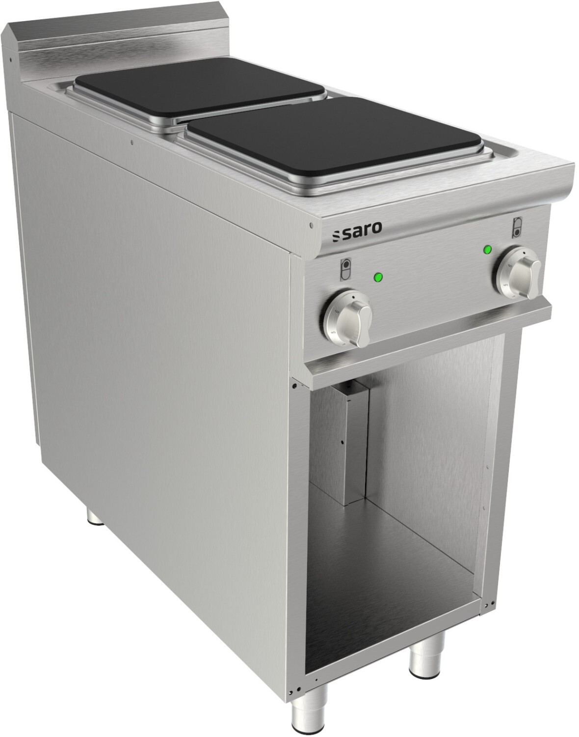 Elektrický sporák Saro s otvorenou základňou 2 platne model Lq / Cqe2Ba