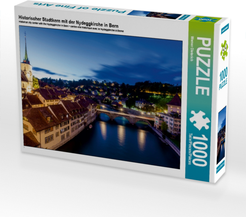 Calvendo Historischer Stadtkern mit der Nydeggkirche in Bern 1000 Teile Puzzle quer 640x480mm, Dieterich Werner; 7390284