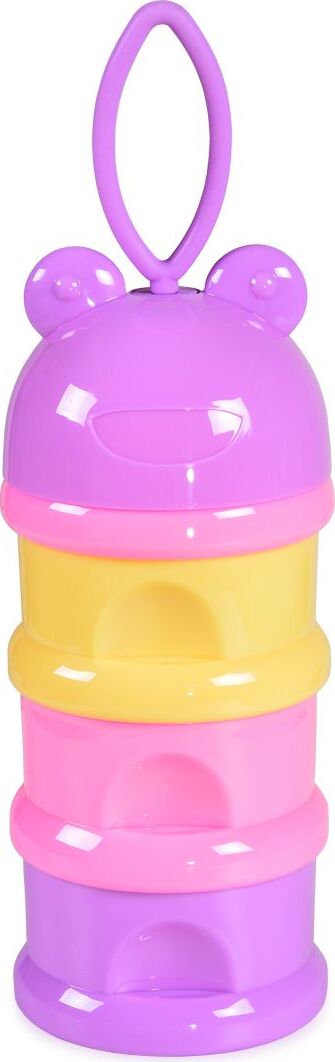 Moni Milchpulverbehälter, Milchpulver-Portionierer Frosch lila, 3 Fächer 104546