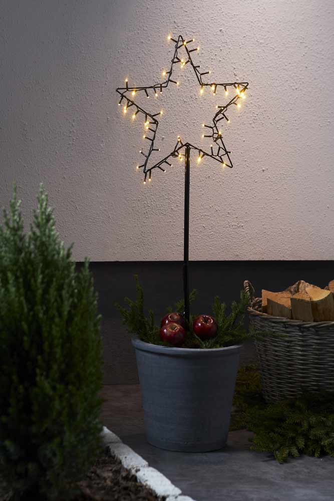 Gartenstecker 39x93cm Weihnachtsstern Stern