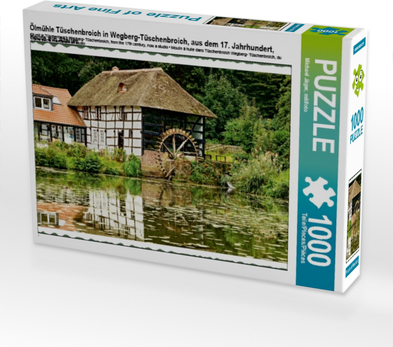 Calvendo Ölmühle Tüschenbroich in Wegberg-Tüschenbroich, aus dem 17. Jahrhundert, heute ein Atelier 1000 Teile Puzzle quer 640x480mm, Jäger Michael; 7413981