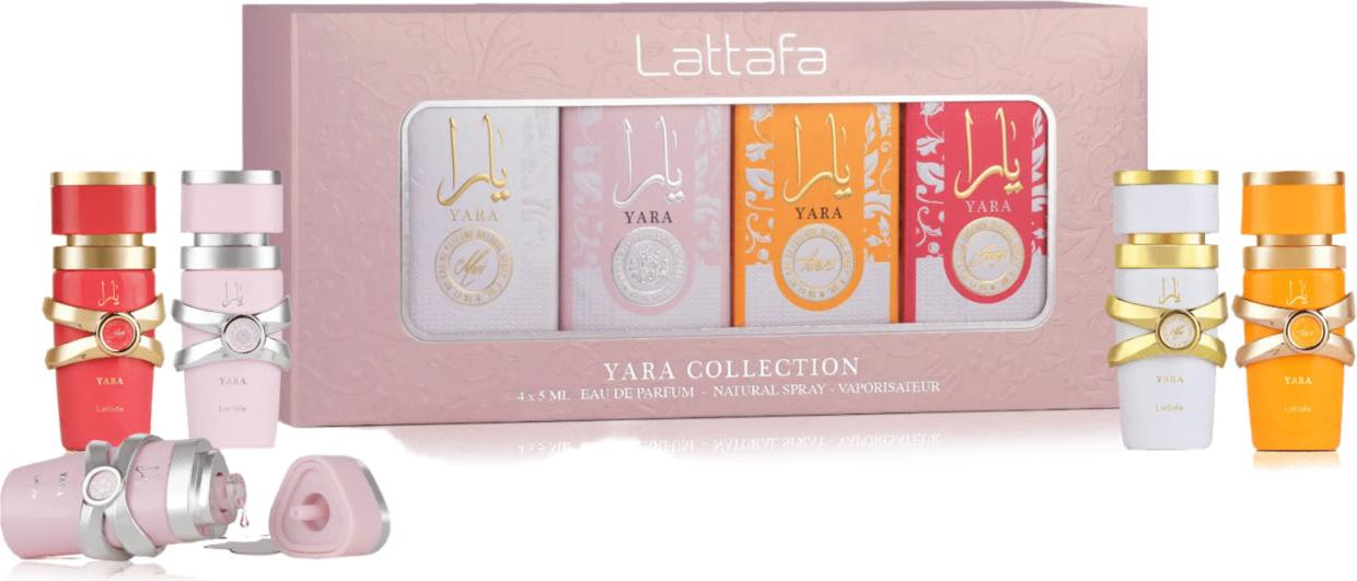 Lattafa Yara Lattafa Yara EDP 5 ml + Lattafa Yara Candy EDP 5 ml + Lattafa Yara Moi EDP 5 ml + Lattafa Yara Tous EDP 5 ml