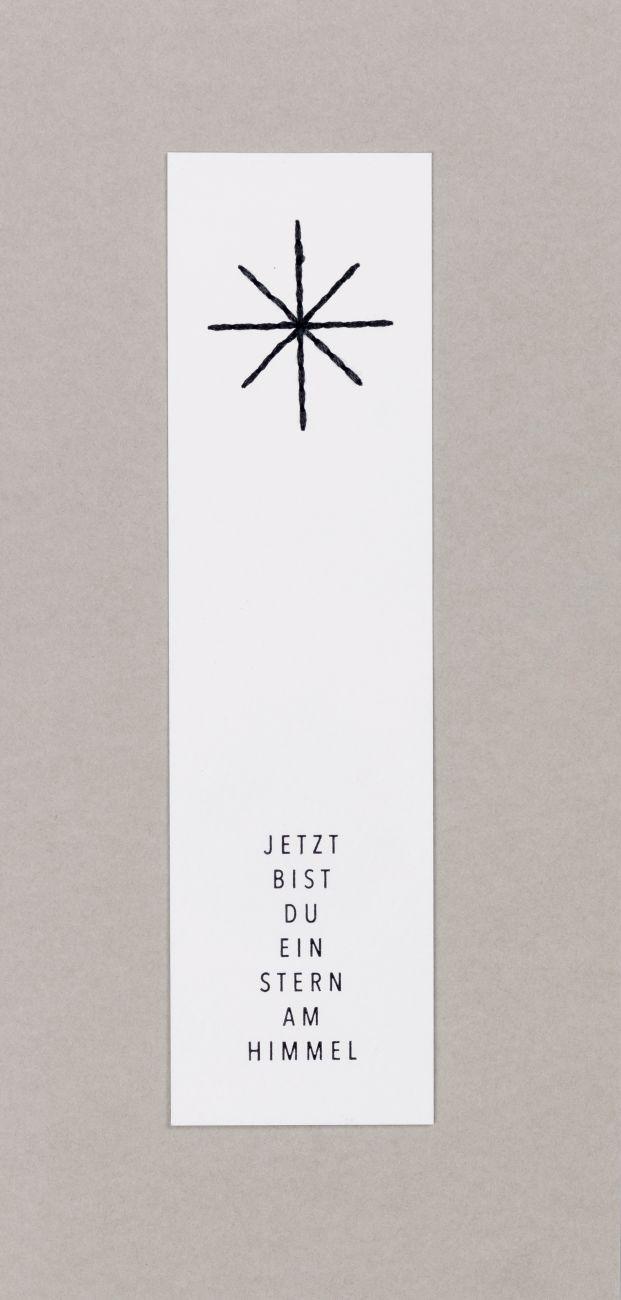 Räder Kondolenz Stickkarte Jetzt bist du ein Stern 71053
