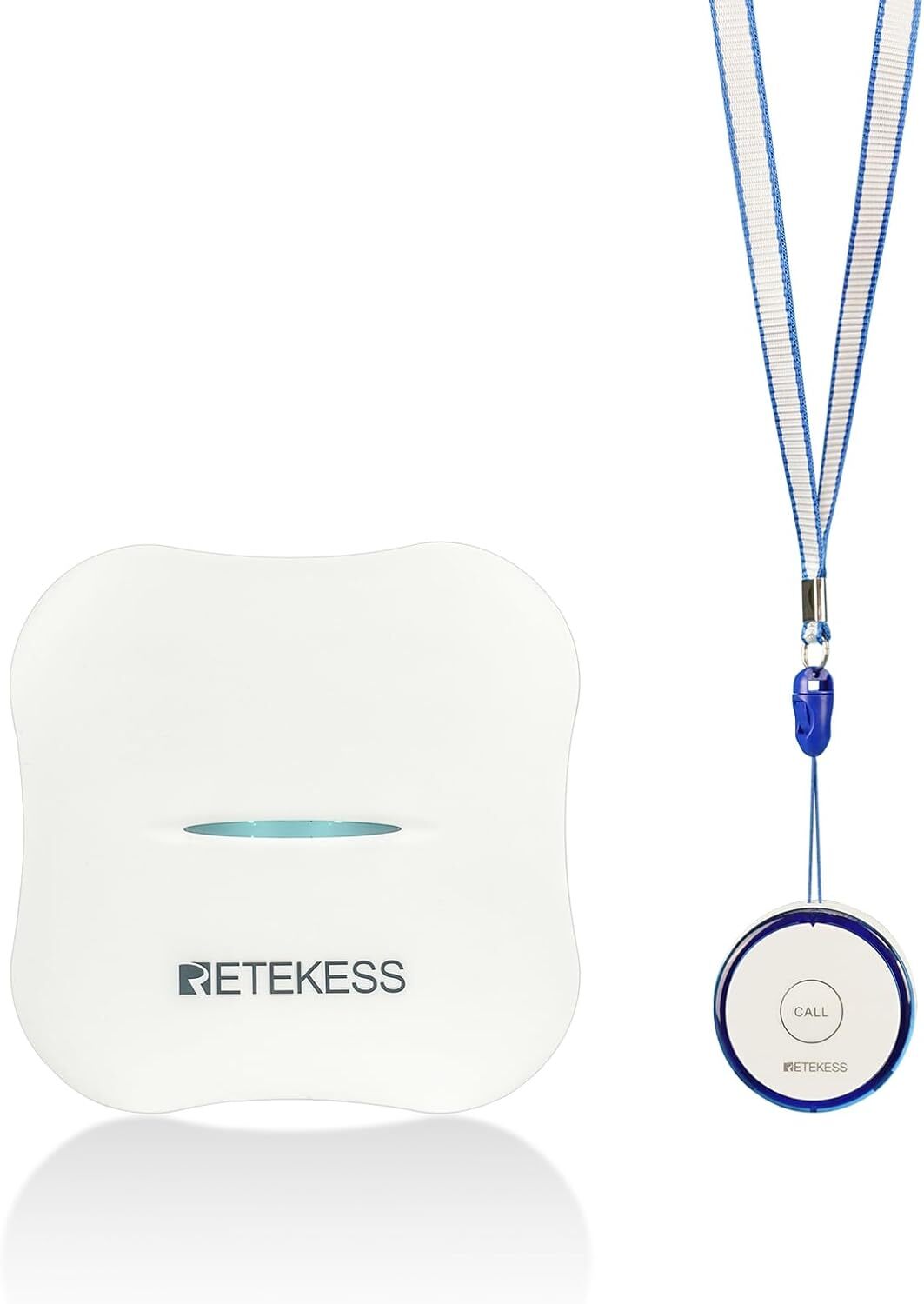 Retekess TH011-TH013 WiFi Smart Notrufknopf für Senioren, SOS Notrufknopf für Senioren Auf Handy, Zwei Mainframe Netzteile, Mobiler APP Empfang EUF9654A-F9654C