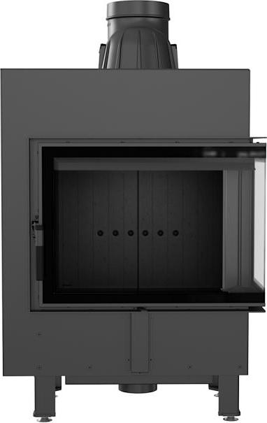 Inteligentný oceľový krb KRATKI LUCY SLIM pravý 8 kW Ø 160 čierny thermotec MSK GLASS