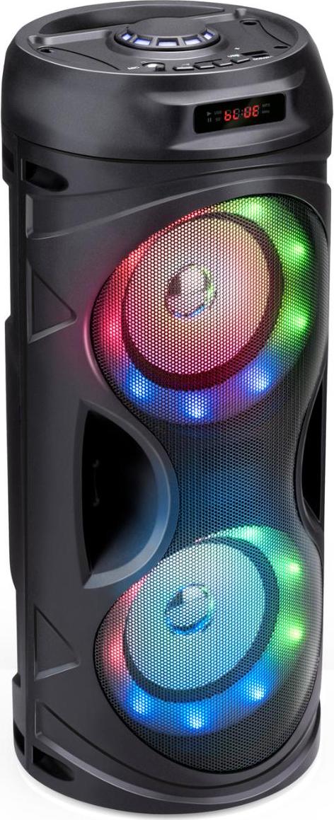 Prenosný párty reproduktor Bluetooth 10W - RGB svetlo TWS AUX USB rádio